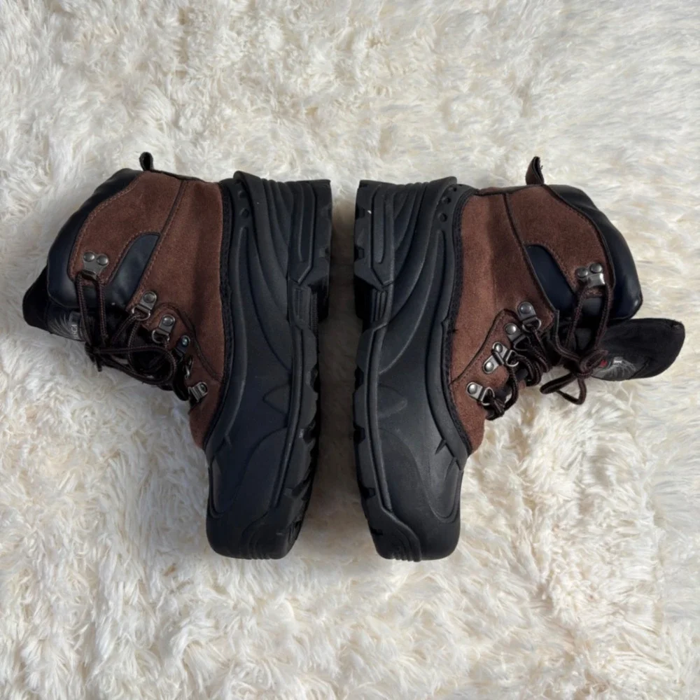Itasca Mens Brown Black 3M Thinsulate Insulated Winter Snow Duck Boots Size 8